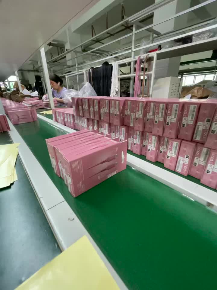 Quality inspection of USB-C cables on the HWD assembly floor